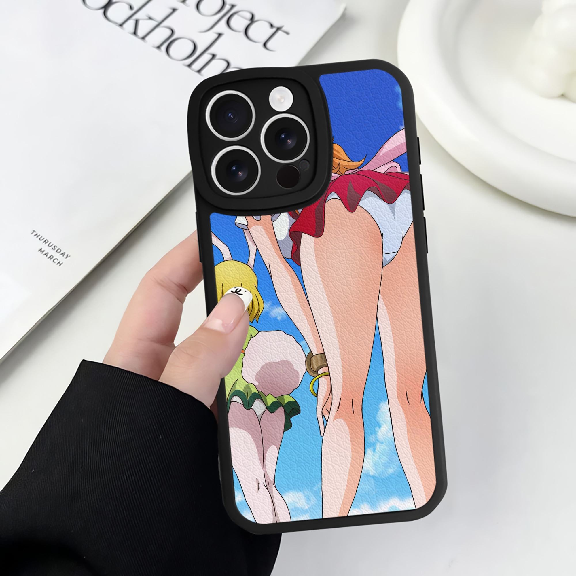 （画像用） ワンピース ONE PIECE 【iPhone 16シリーズ対応】シリコンスマホケース（レザー調） 材質：シリコン